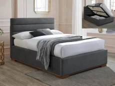 Time Living Time Living Mayfair 4ft6 Double Dark Grey Fabric Ottoman Bed Frame