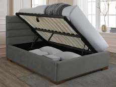 Time Living Time Living Mayfair 5ft King Size Light Grey Fabric Ottoman Bed Frame