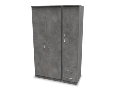 Welcome Welcome Avon 3 Door 2 Small Drawer Triple Wardrobe (Assembled)