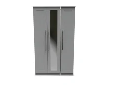 Welcome Welcome Beverley 3 Door Tall Mirrored Triple Wardrobe (Assembled)