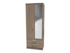 Welcome Welcome Devon 2 Door 2 Drawer Tall Mirrored Double Wardrobe (Assembled)
