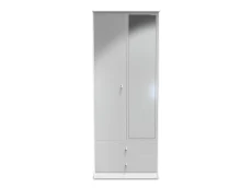 Welcome Welcome Padstow 2 Door 2 Drawer Tall Mirrored Double Wardrobe (Assembled)