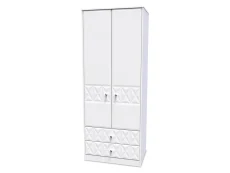 Welcome Welcome San Jose 2 Door 2 Drawer Tall Double Wardrobe (Assembled)