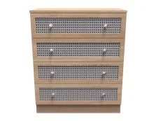 Welcome Welcome Rattan Look 4 Drawer Chest of Drawers (Assembled)