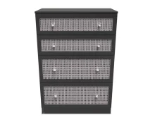 Welcome Welcome Rattan Look 4 Drawer Deep Chest of Drawers (Assembled)