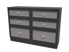 Welcome Welcome Rattan Look 6 Drawer Midi Chest of Drawers (Assembled)