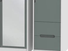 Welcome Welcome Monaco Gloss 3 Door 2 Small Drawer Tall Mirrored Triple Wardrobe (Assembled)