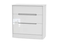 Welcome Monaco Gloss 3 Drawer Deep Chest of Drawers (Assembled)