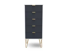 Welcome Linear 5 Drawer Tall Narrow Chest of Drawers (Assembled)