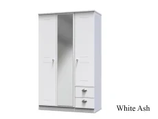 Welcome Welcome Victoria 3 Door 2 Small Drawer Tall Mirrored Triple Wardrobe (Assembled)