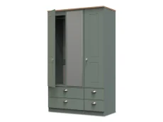 Welcome Welcome Victoria 3 Door 4 Drawer Mirrored Triple Wardrobe (Assembled)
