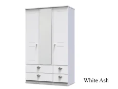 Welcome Welcome Victoria 3 Door 4 Drawer Tall Mirrored Triple Wardrobe (Assembled)