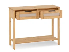 Seconique Seconique Corona Rattan and Pine 2 Drawer Console Table