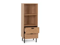 Seconique Seconique Leon Oak 2 Drawer Bookcase