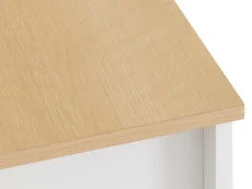 Seconique Seconique Portland White and Oak 2 Drawer Bedside Table