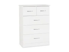 Seconique Seconique Nevada White High Gloss 4 Piece Large Bedroom Furniture Package