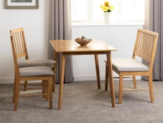 Seconique Seconique Austin Oak Dining Table with Dining Bench and 2 Chair Set