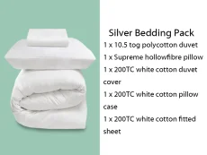 Harwood Textiles Harwood Textiles Silver 2ft6 Small Single Bedding Pack