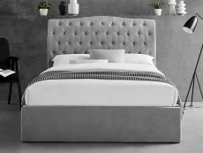 Limelight  Limelight Rosa 5ft King Size Light Grey Fabric Ottoman Bed Frame