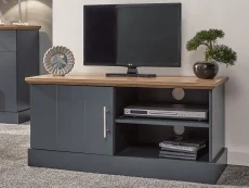 GFW GFW Kendal Slate Blue and Oak 3 Piece Living Room Furniture Set