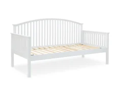 GFW GFW Madrid 3ft Single White Wooden Day Bed with Guest Bed Frame