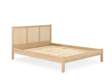 Birlea Furniture & Beds Birlea Croxley 4ft6 Double Rattan and Oak Wooden Bed Frame