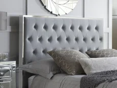 Birlea Furniture & Beds Birlea Chelsea 4ft6 Double Grey Fabric Bed Frame