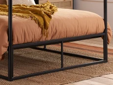 Birlea Furniture & Beds Birlea Farringdon 4ft6 Double Black 4 Poster Metal Bed Frame
