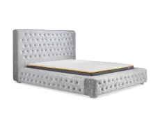 Birlea Furniture & Beds Birlea Grande 4ft6 Double Steel Crushed Velvet Bed Frame
