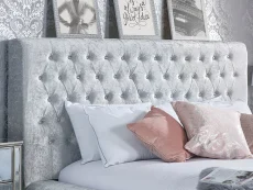 Birlea Furniture & Beds Birlea Grande 5ft King Size Steel Crushed Velvet Bed Frame