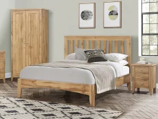 Birlea Furniture & Beds Birlea Hampstead 4ft6 Double Oak Wooden Bed Frame