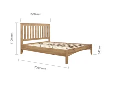 Birlea Furniture & Beds Birlea Hampstead 5ft King Size Oak Wooden Bed Frame