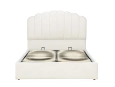 Birlea Furniture & Beds Birlea Monaco 4ft6 Double White Fabric Ottoman Bed Frame