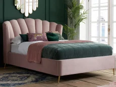 Birlea Furniture & Beds Birlea Lottie 5ft King Size Pink Fabric Ottoman Bed Frame