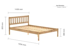 Birlea Furniture & Beds Birlea Lisbon 4ft6 Double Pine Wooden Bed Frame