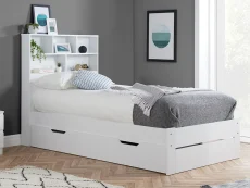 Birlea Furniture & Beds Birlea Alfie 3ft Single White Wooden 1 Drawer Bed Frame