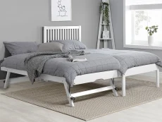 Birlea Furniture & Beds Birlea Buxton 3ft Single White Wooden Guest Bed Frame