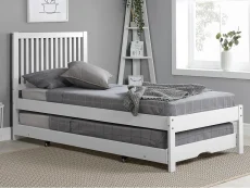 Birlea Furniture & Beds Birlea Buxton 3ft Single White Wooden Guest Bed Frame