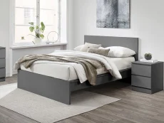 Birlea Furniture & Beds Birlea Oslo 4ft6 Double Grey Wooden Bed Frame