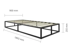 Birlea Furniture & Beds Birlea Soho Platform 3ft Single Black Metal Bed Frame