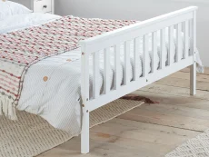 Birlea Furniture & Beds Birlea Oxford 4ft6 Double White Wooden Bed Frame
