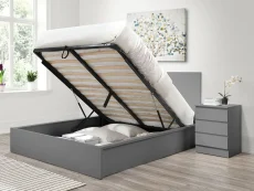 Birlea Furniture & Beds Birlea Oslo 5ft King Size Grey Wooden Ottoman Bed Frame