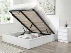 Birlea Furniture & Beds Birlea Oslo 4ft6 Double White Wooden Ottoman Bed Frame