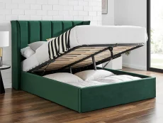 Limelight  Limelight Polaris 5ft King Size Emerald Green Fabric Ottoman Bed Frame
