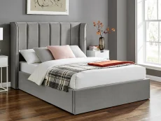 Limelight  Limelight Polaris 4ft6 Double Silver Fabric Ottoman Bed Frame