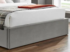 Limelight  Limelight Polaris 5ft King Size Silver Fabric Ottoman Bed Frame