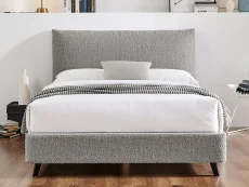 Limelight  Limelight Luna Pillow 5ft King Size Dove Grey Boucle Fabric Bed Frame