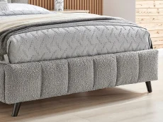 Limelight  Limelight Starla Square 4ft6 Double Dove Grey Boucle Fabric Bed Frame