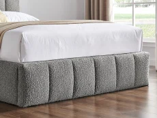 Limelight  Limelight Starla Square 5ft King Size Dove Grey Boucle Fabric Ottoman Bed Frame