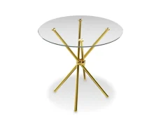 LPD LPD Casa 90cm Glass and Gold Dining Table